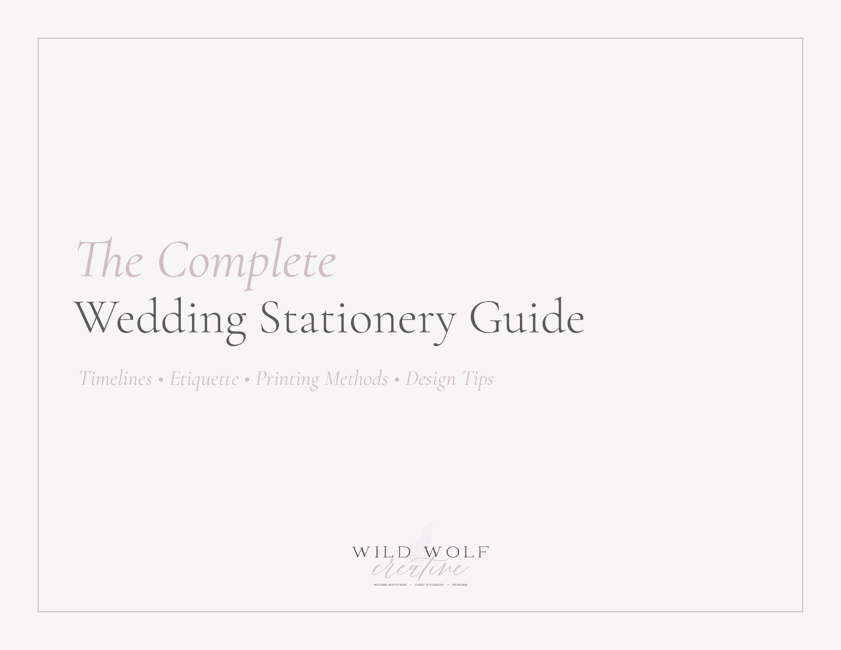 Wedding Stationery Guide cover