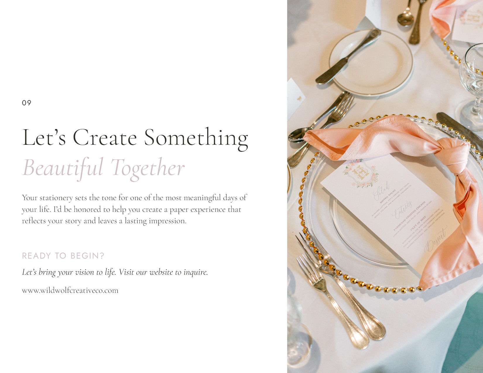 Let's create something beautiful page