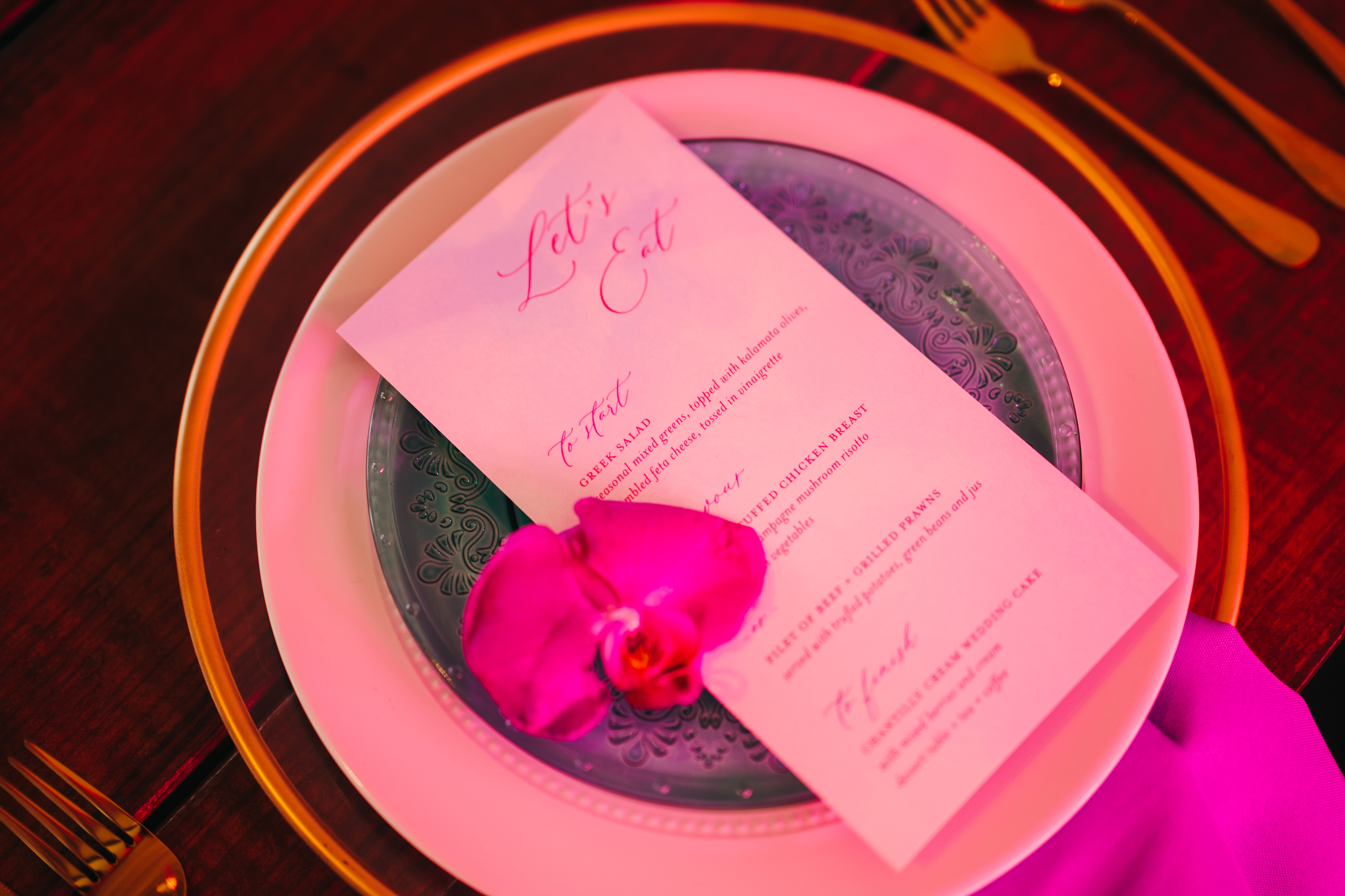 Day-of stationery detail
