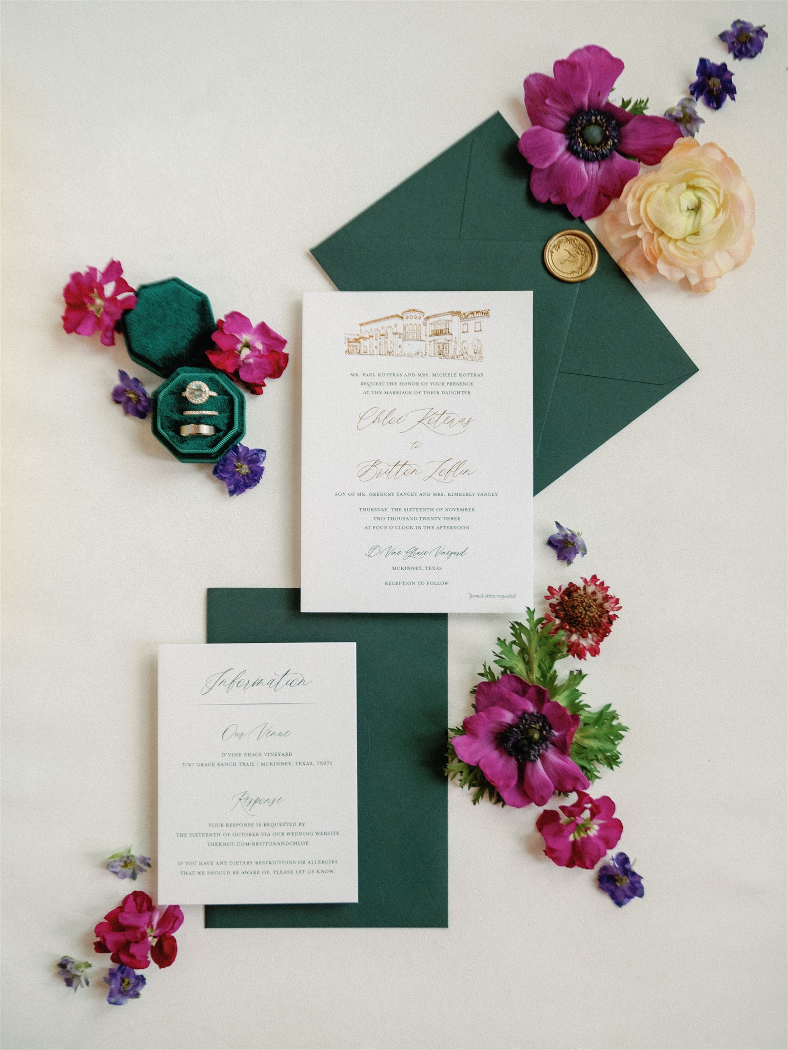 Wedding suite detail